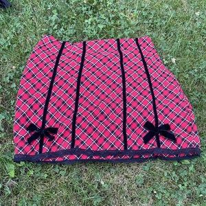 Plaid mini skirt
